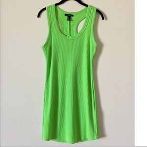 Forever 21 Neon razor back tank mini dress